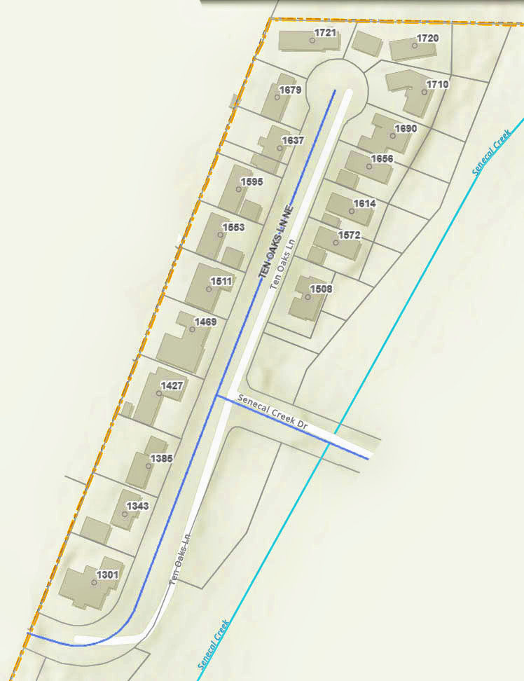 Ten Oaks Lane Assessor Map